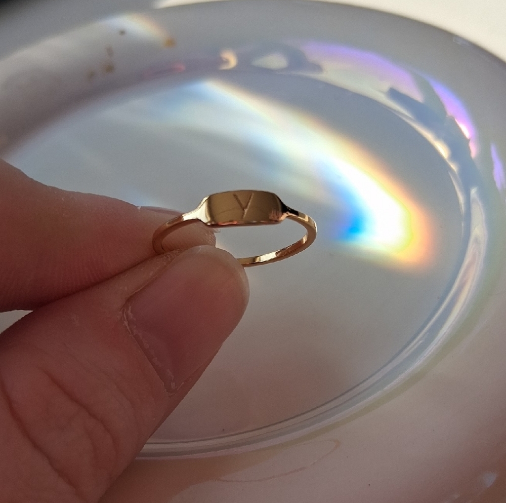 Gorjana Gold Y-Engraved Ring